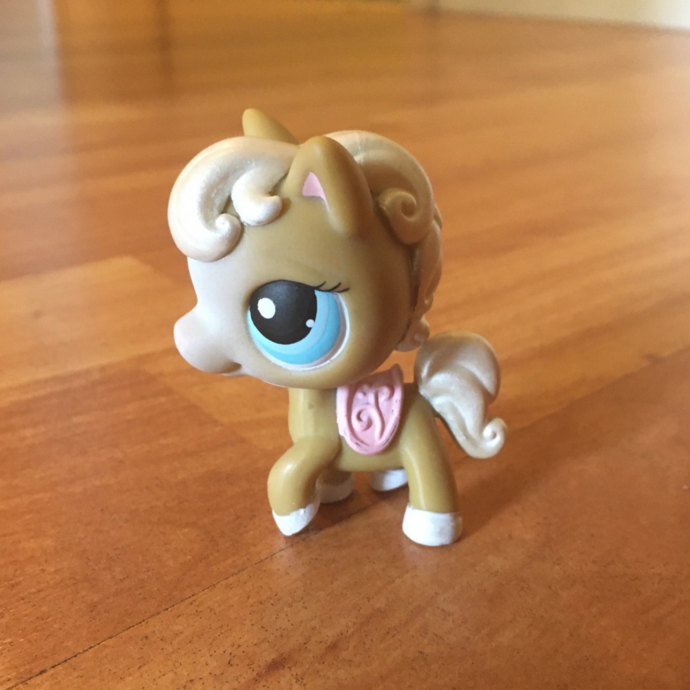 Lps rare tan & blonde horse